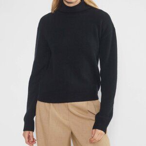 Aritzia Wilfred Black 100% Cashmere Mockneck Sweater Size M